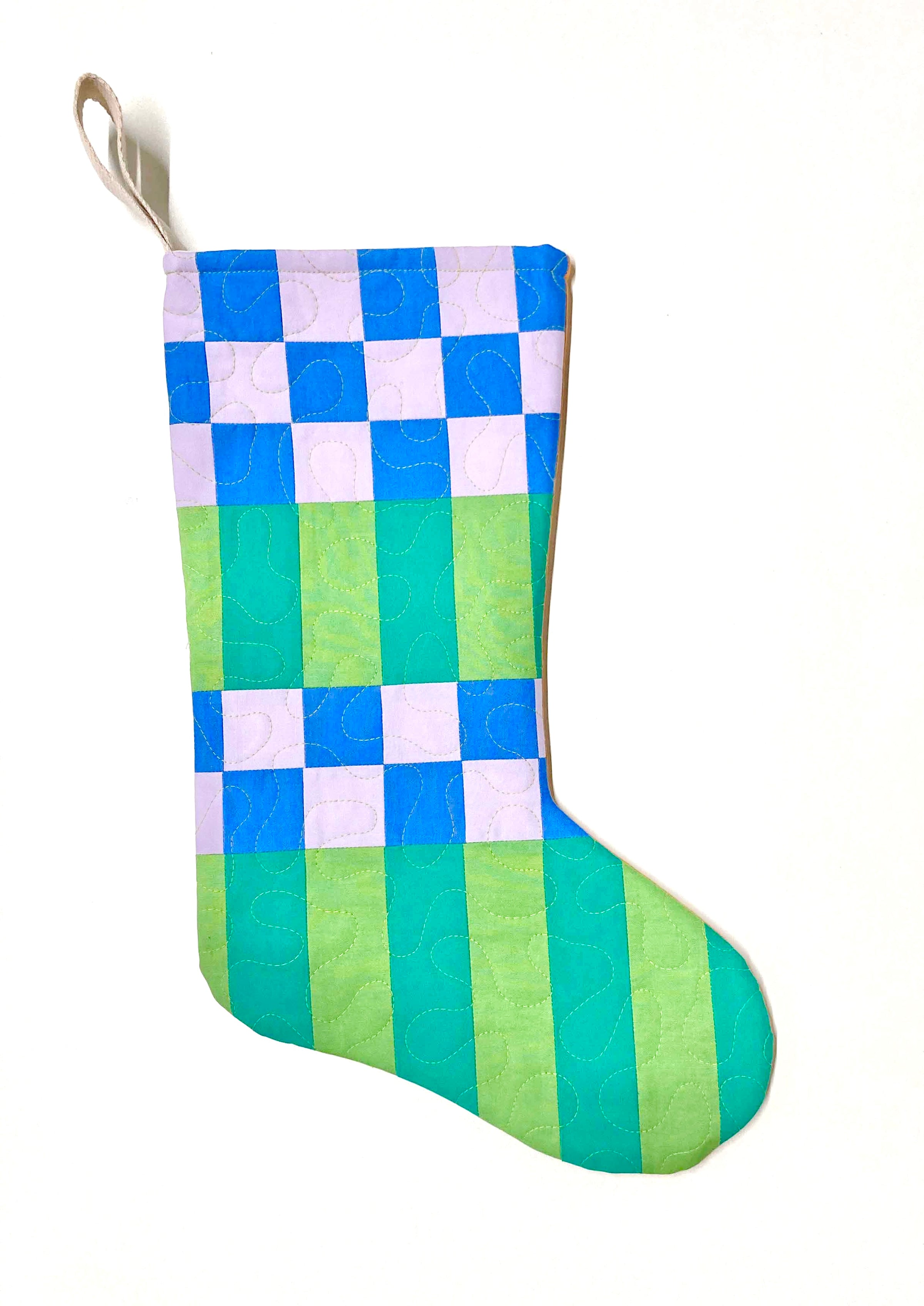 Lilac Greens Quilt Stocking