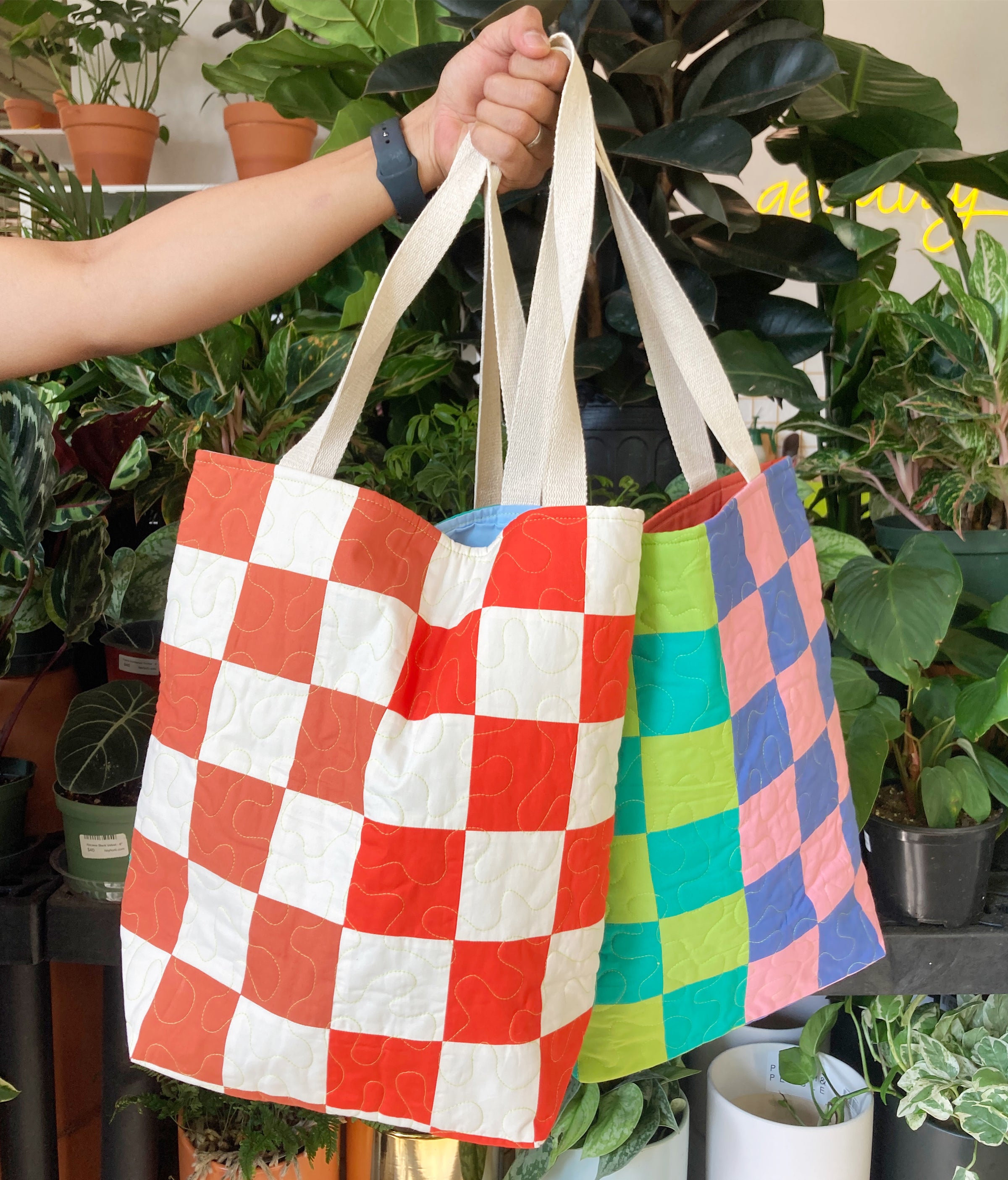 Fruity Quilted Tote Bag