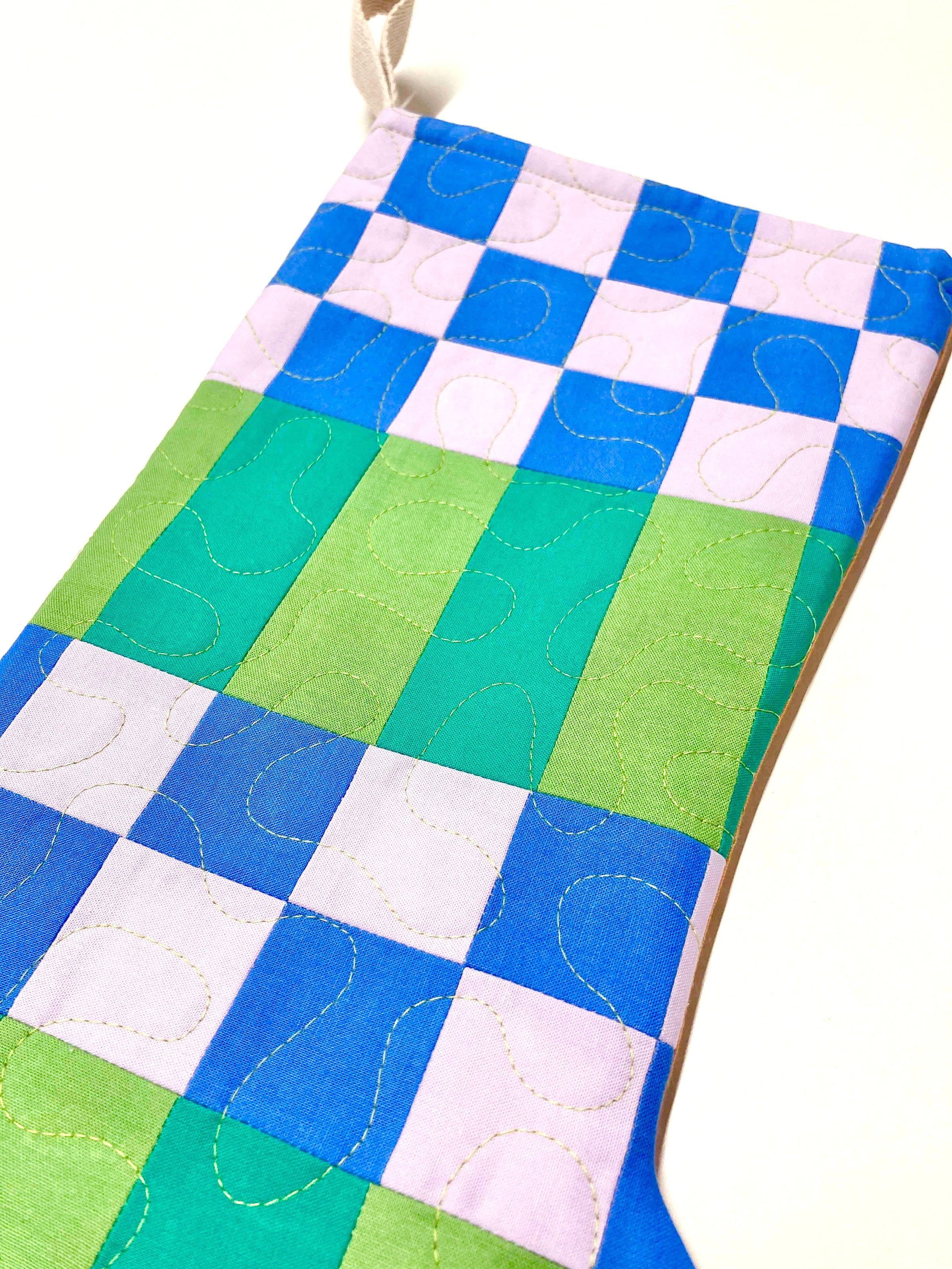 Lilac Greens Quilt Stocking